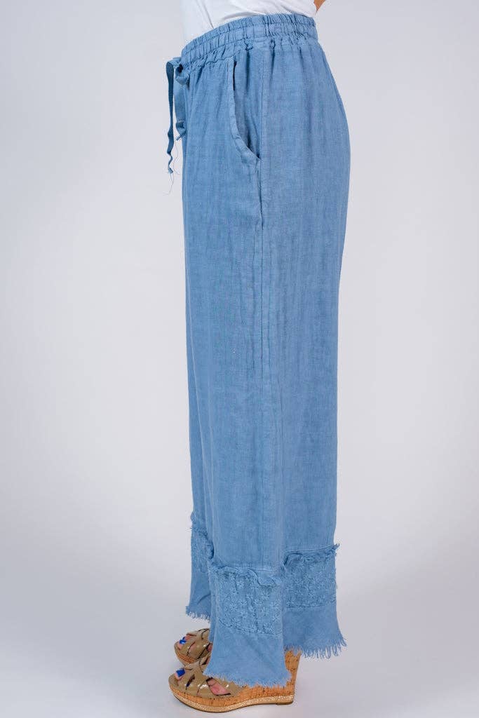 TINA Stephens Arti Linen Embroidered Pant