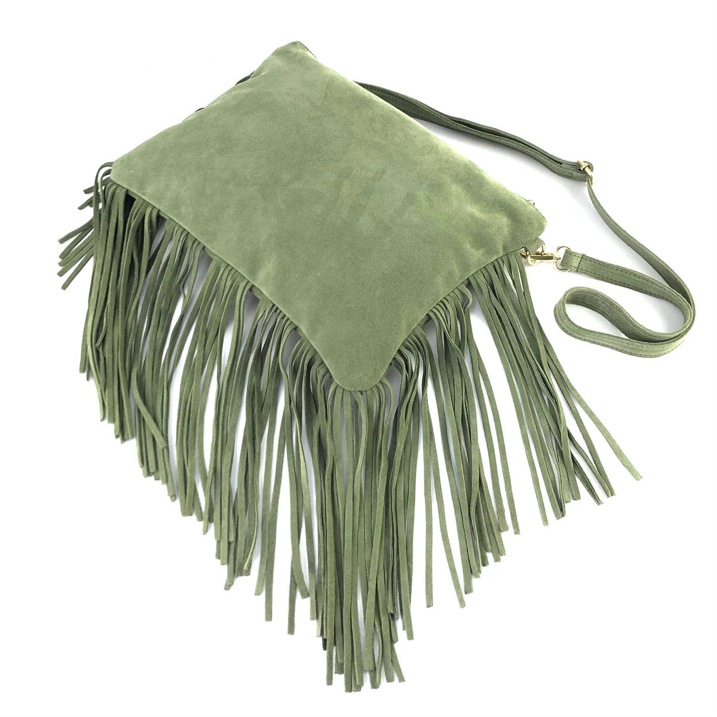 Milano Amour Mioda Maxi Suede Crossbody Bag - Made in Italy