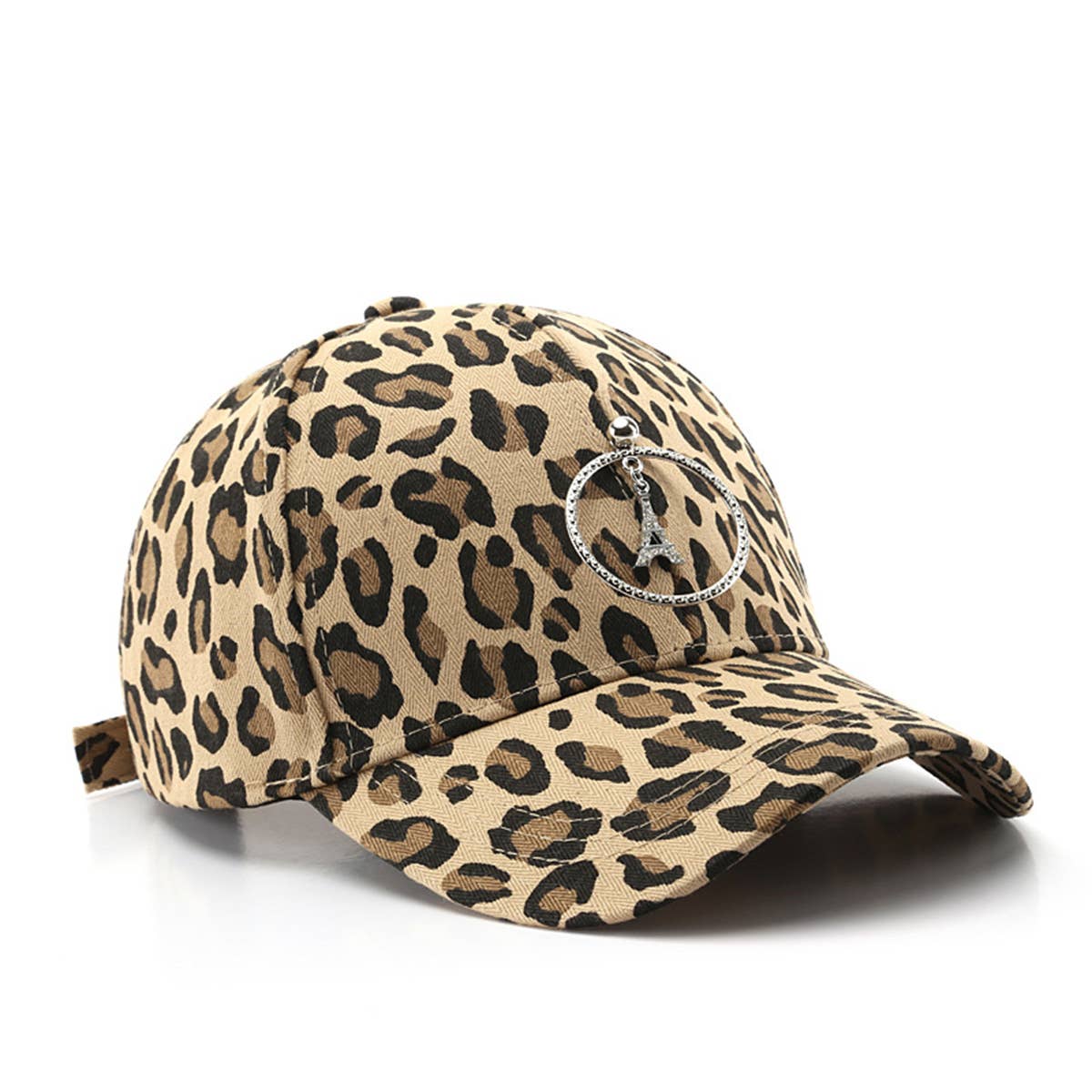 ACCITY Leopard Print Curved Brim Baseball Cap Street