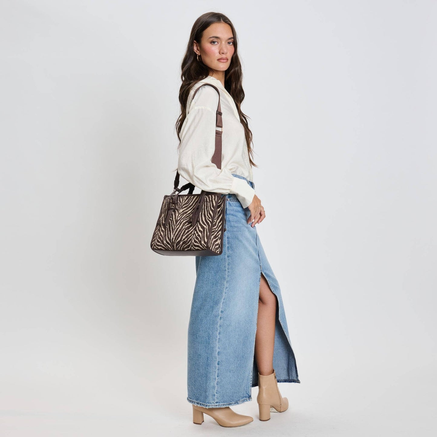 Moda Luxe Dinsdale Zebra Print Crossbody
