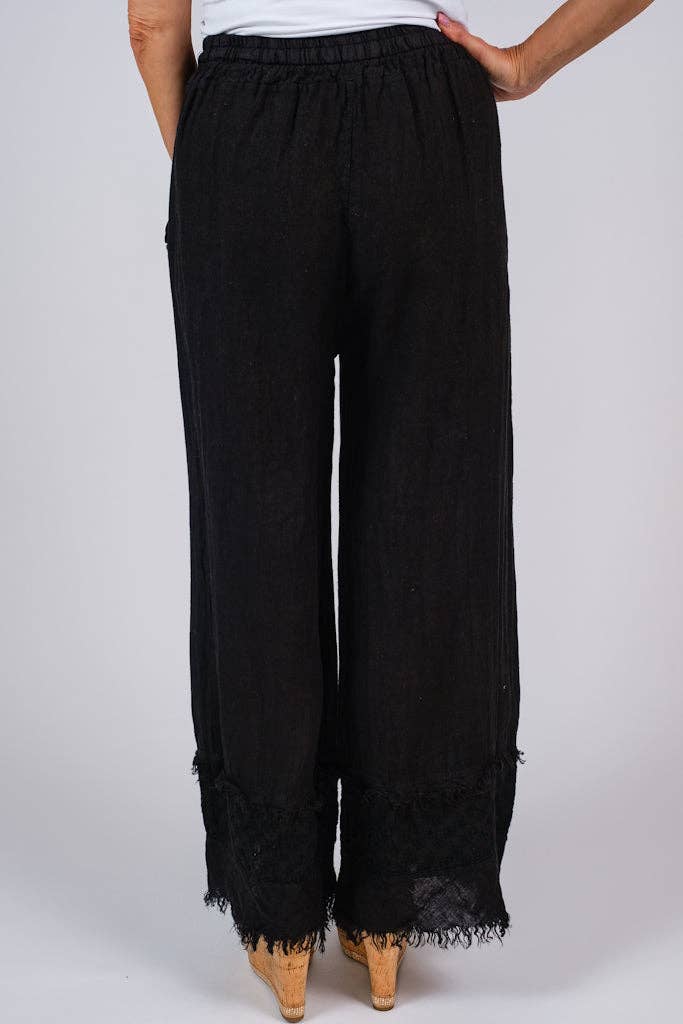 TINA Stephens Arti Linen Embroidered Pant