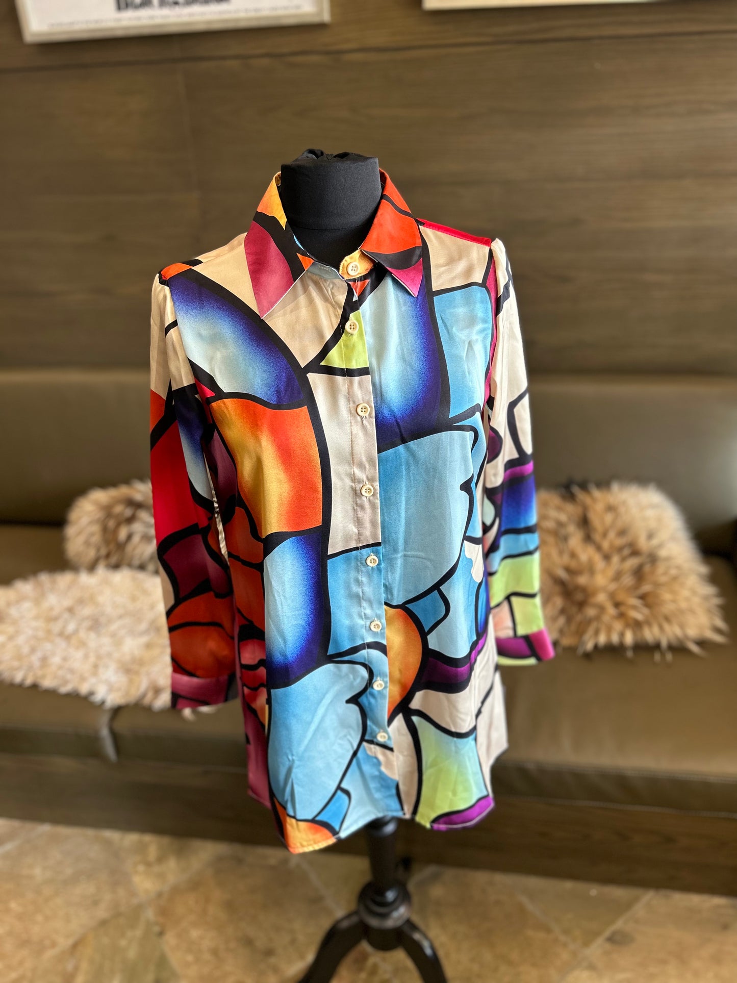 Insight Shape of Colors Blouse Top