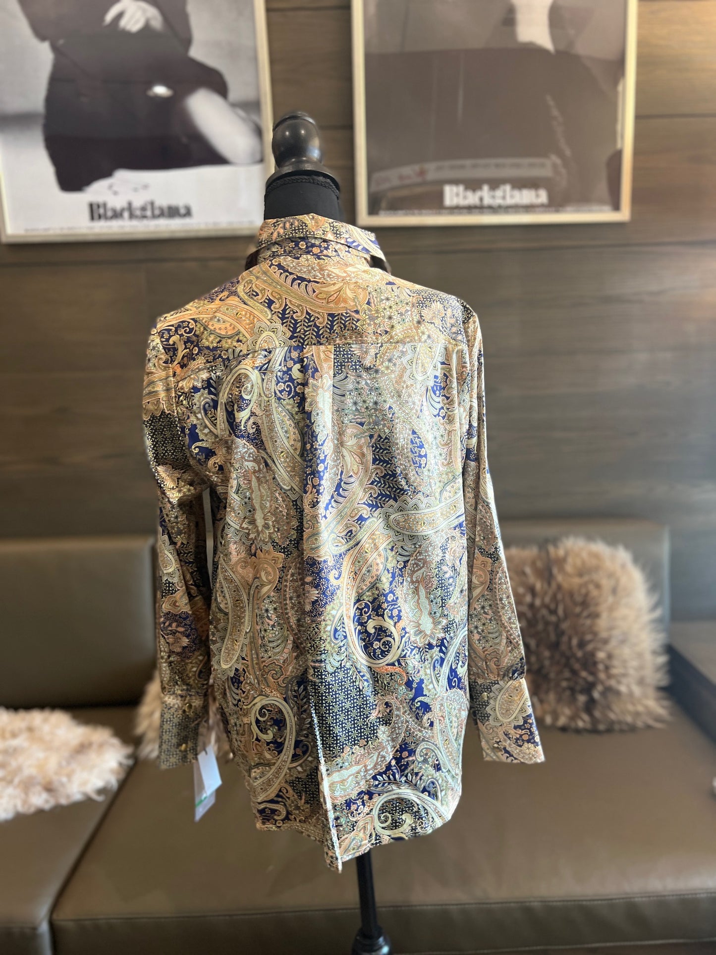 Insight Queen Paisley Satin Blouse