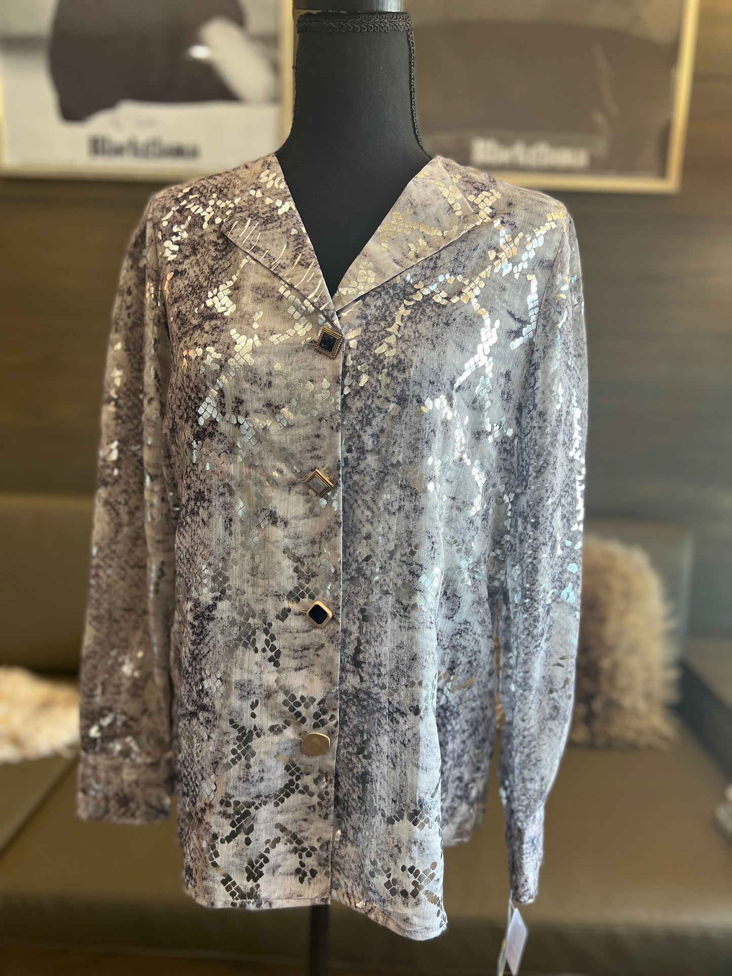 Insight Silver Snake Blouse