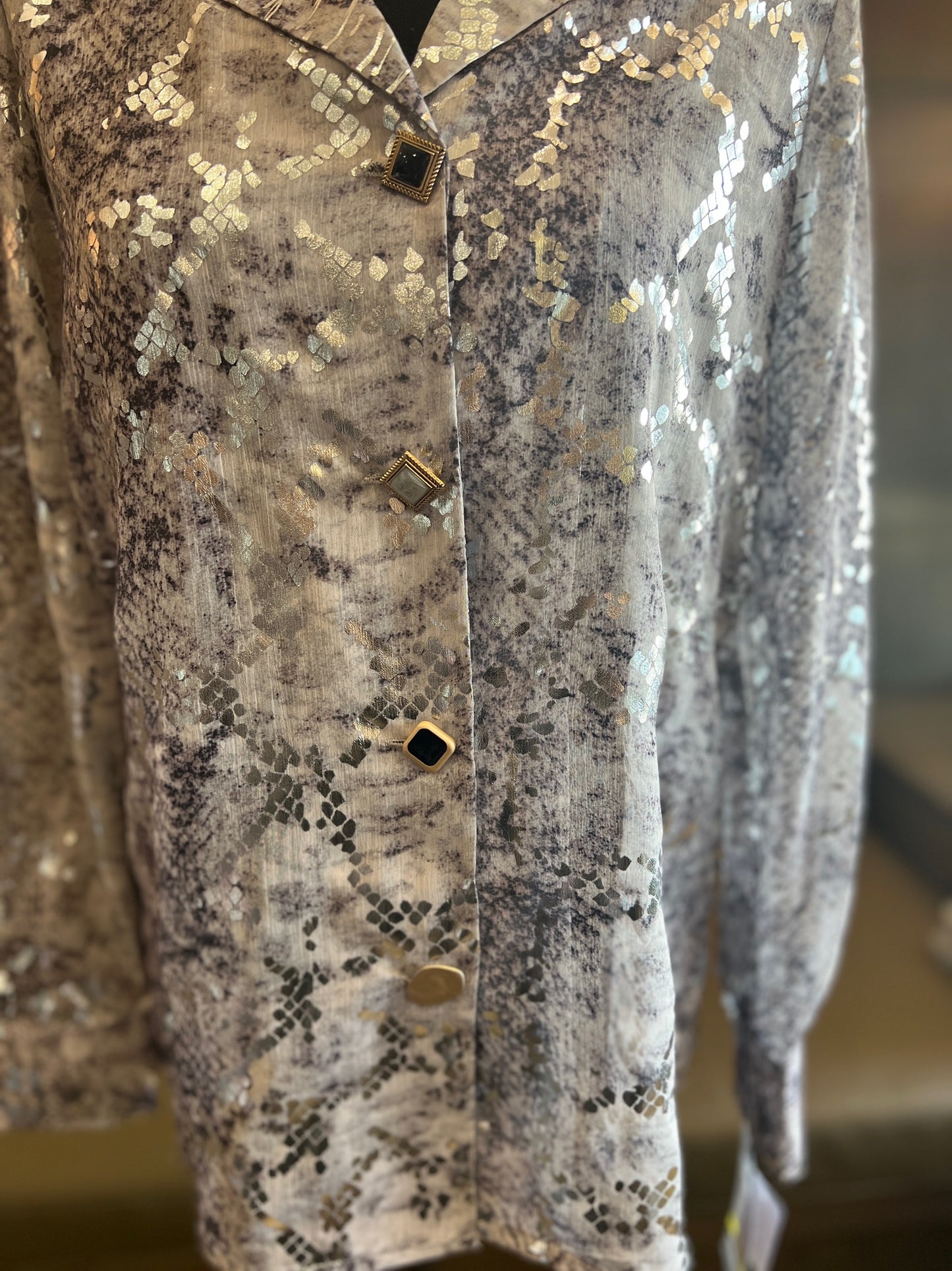 Insight Silver Snake Blouse