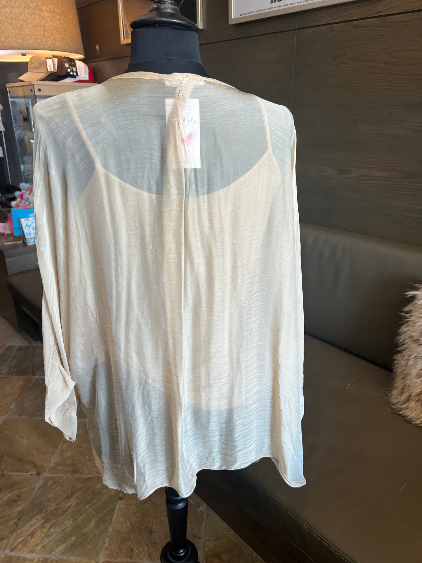 Gigi Moda Silk Top with Tank O/S