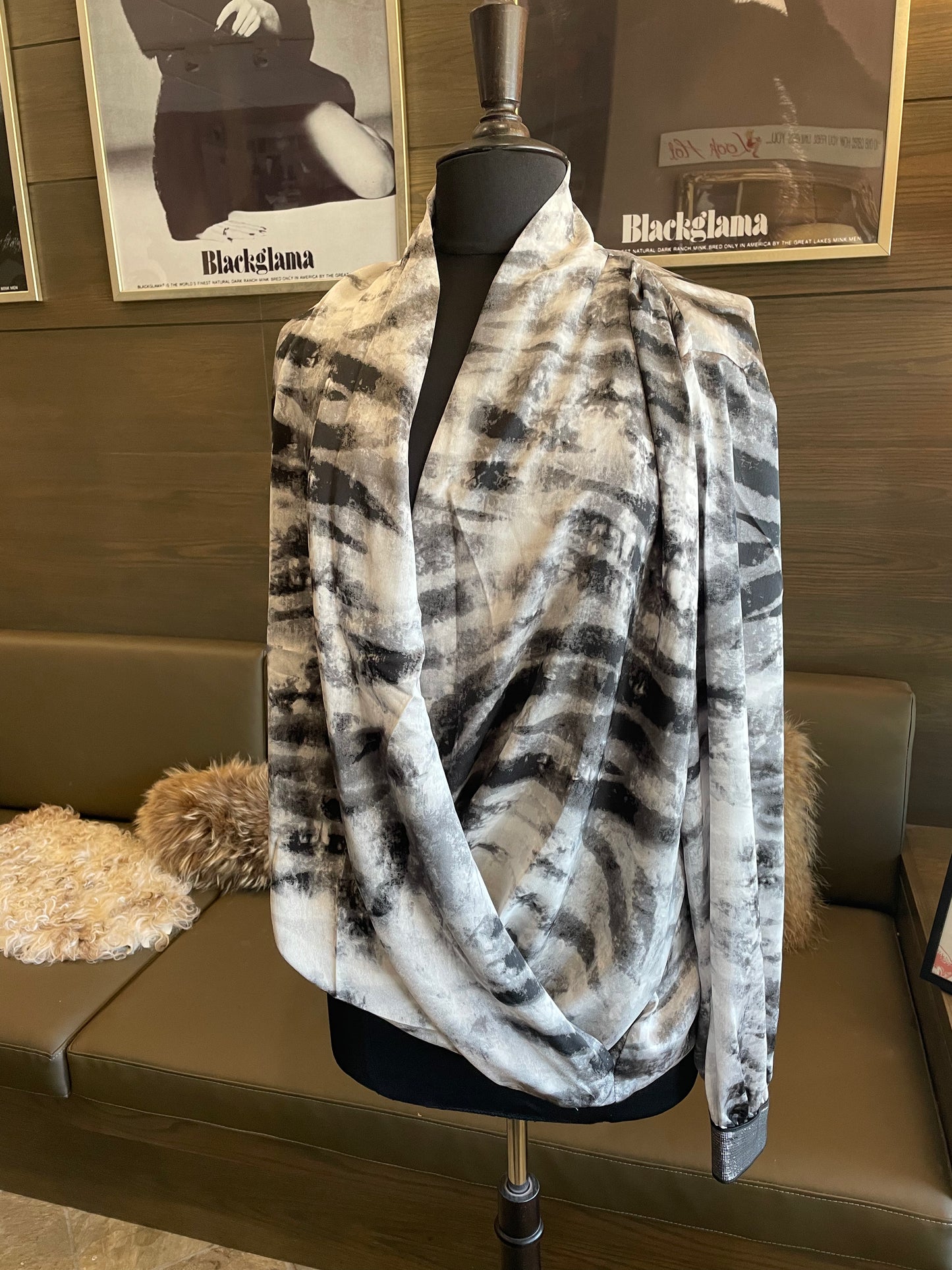 Julian Chang Zebra Open Front Top