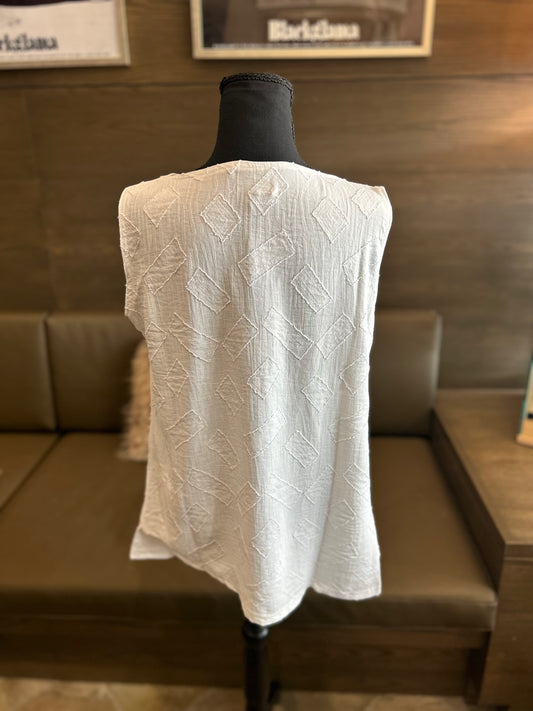 My Soul Light Jacquard Sleeveless Tank Top