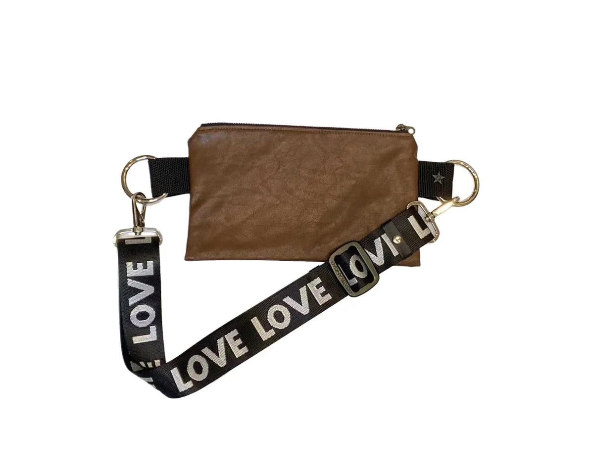 Sydny Seven Crossbody Convertible Belt Bag, Euro Sling