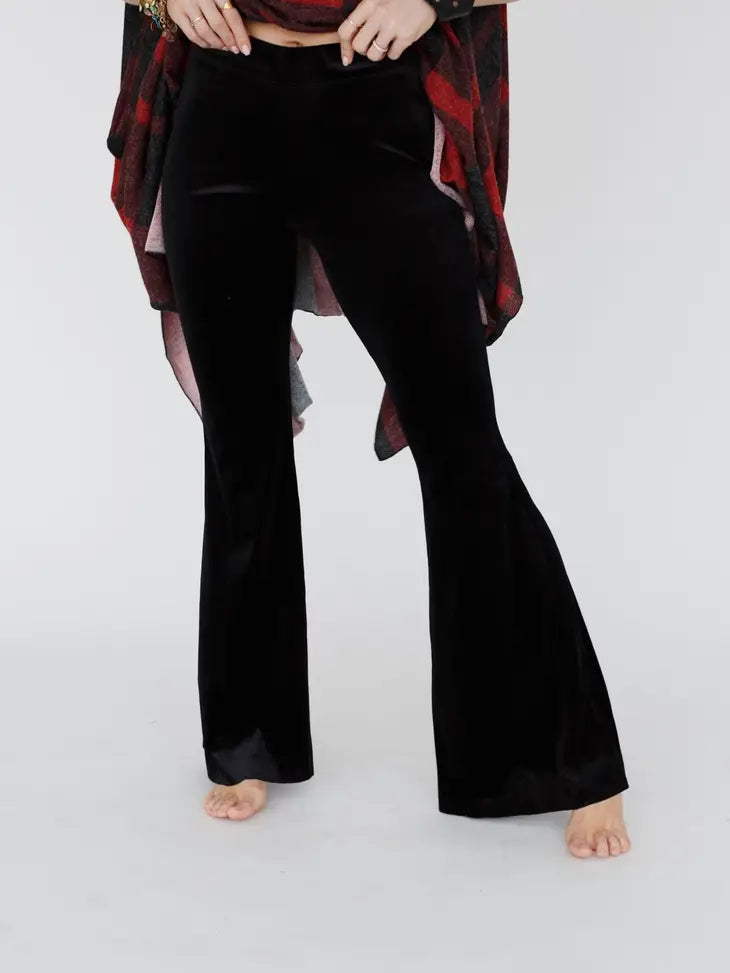 Three Bird Nest Flare Legged Pant Velvet or Solid