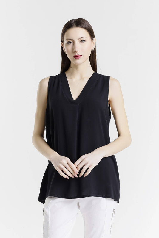 Tina Stephens Martina V-Neck Viscose Tank