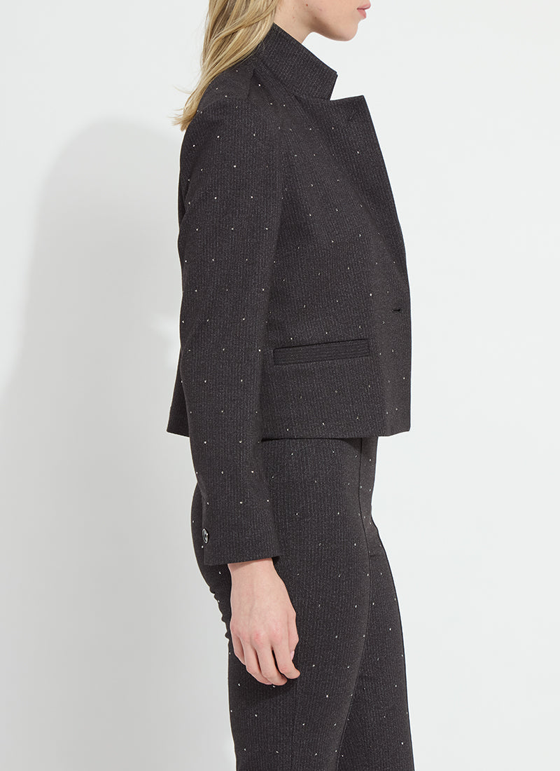 Lyssè Caroline Crystal Embellished Crop Blazer