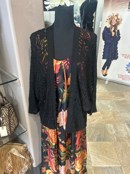 Elle Crochet Cardigan Sweater Top