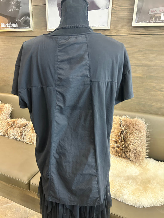 Elle Scoop Pocket Short Sleeve Back Detail T-Shirt Top