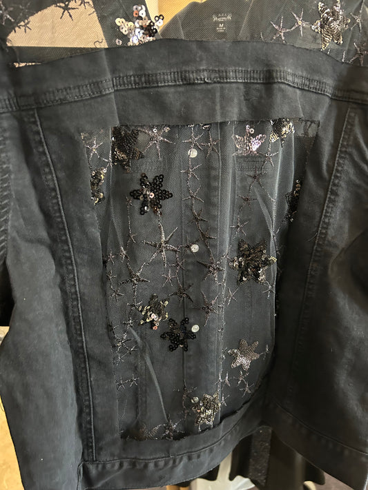 AZI Star Black Star Denim Jacket