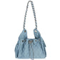 Oblige by G Quilted Denim Chain Shoulder Bag