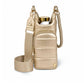WanderFull Soft Gold Vegan Leather HydroBag® with Strap Bundle Crossbody