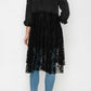 Origami Apparel Cropped Denim Jacket Duster with Lace