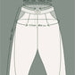 Market of Stars Courage Dear Heart Linen Cropped Artist Pant w/ Sacred Heart