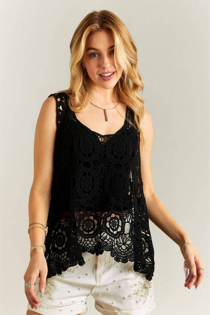 Adora Casual Crochet Tank Top