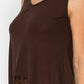Origami Soft Relaxed Tank With Delicate Sparkly Lace Hem