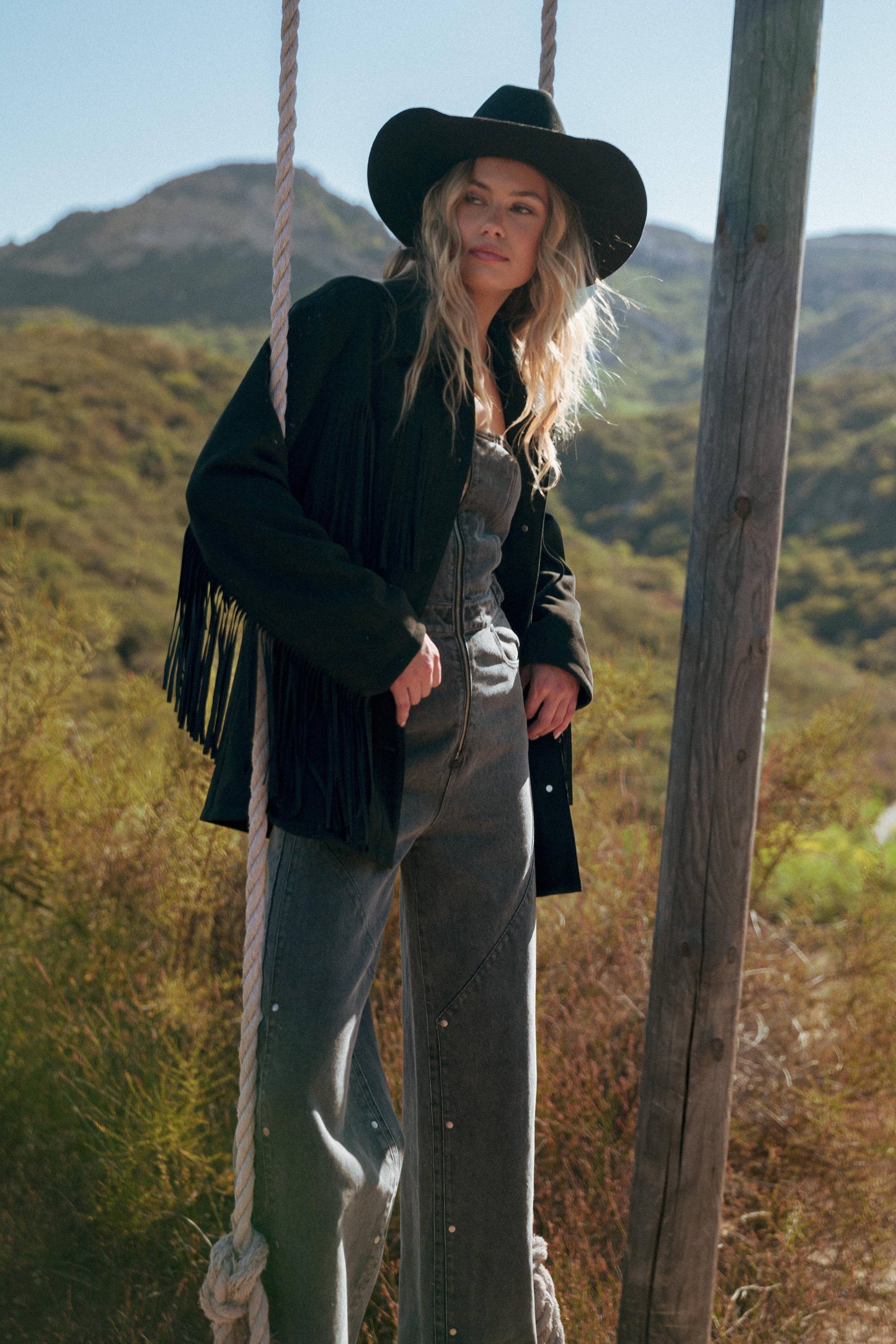 Klesis Suede Fringe Oversided Jacket