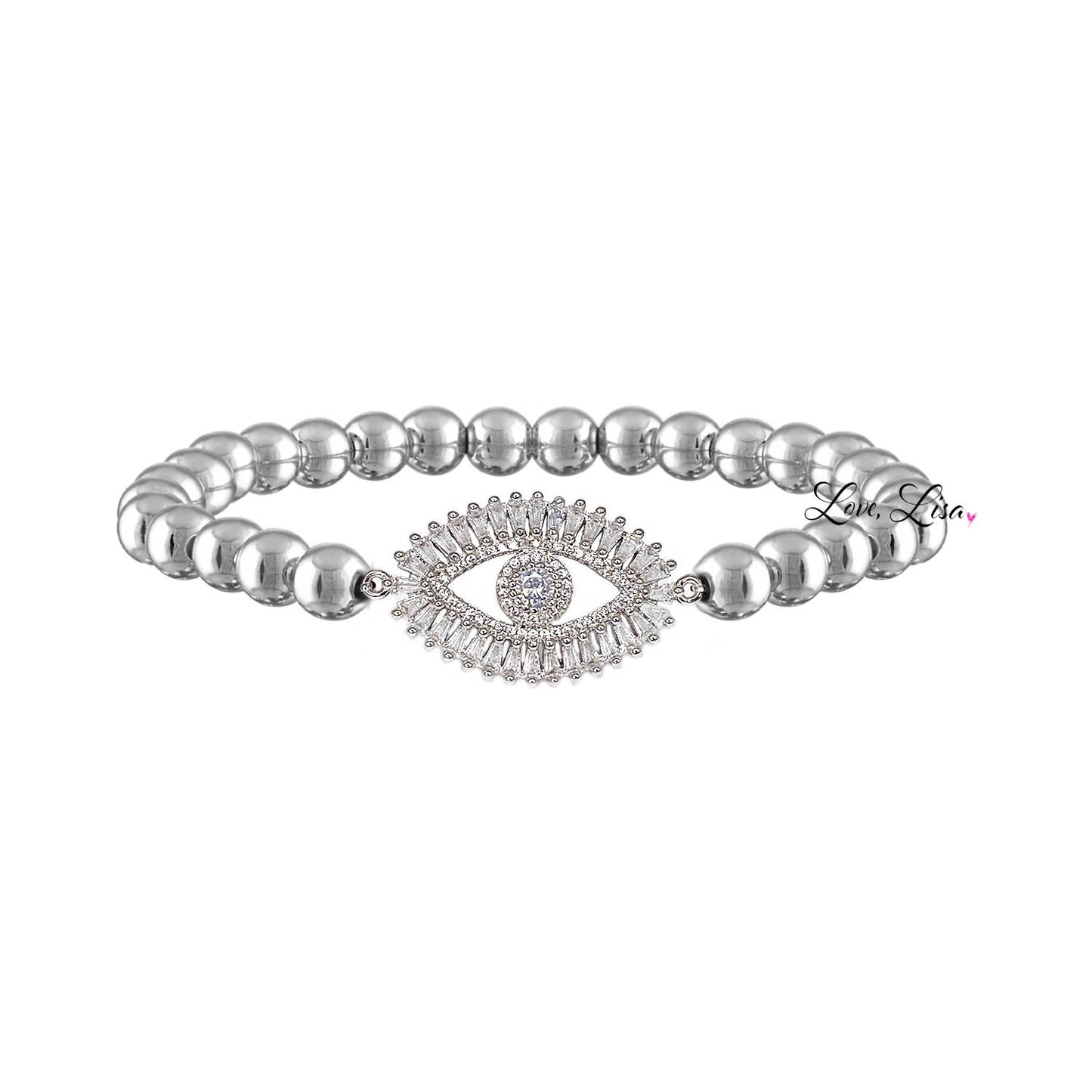 Love Lisa Monica Evil Eye Beaded Bracelet