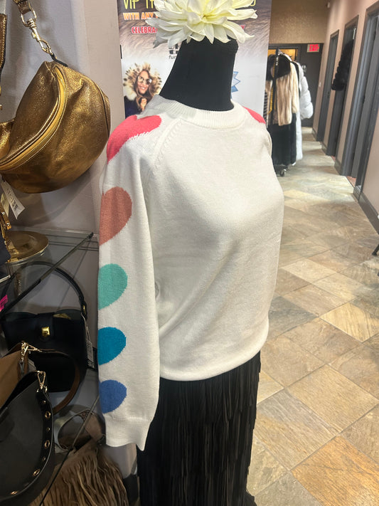 SIX/FIFTY Lola Heart Sleeve Sweater
