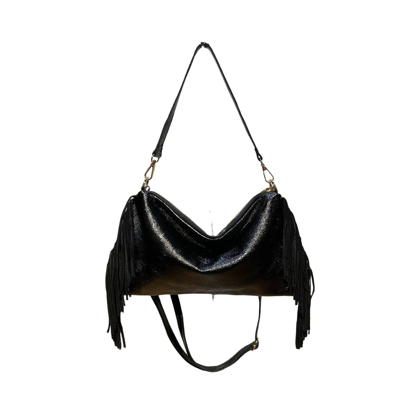 Louisa lee Iridescent Leather Bag with Fringe