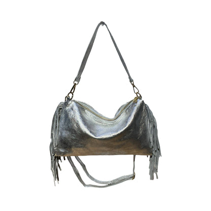 Louisa lee Iridescent Leather Bag with Fringe