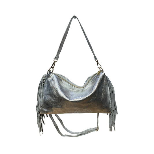 Louisa lee Iridescent Leather Bag with Fringe