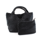 Pretty Persuasions Medium Woven Tote Crossbody Bag w/Cosmetic Pouch