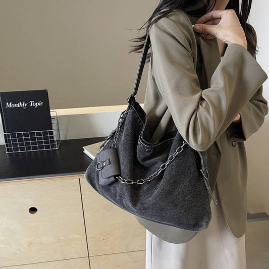Accity New Retro Denim Commuter Tote Bag