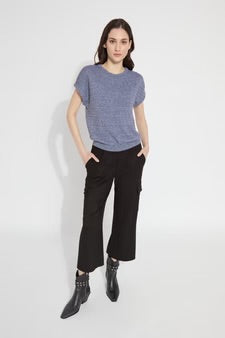 Lyssé Anita Crop Cargo Pant(25" Inseam) Black