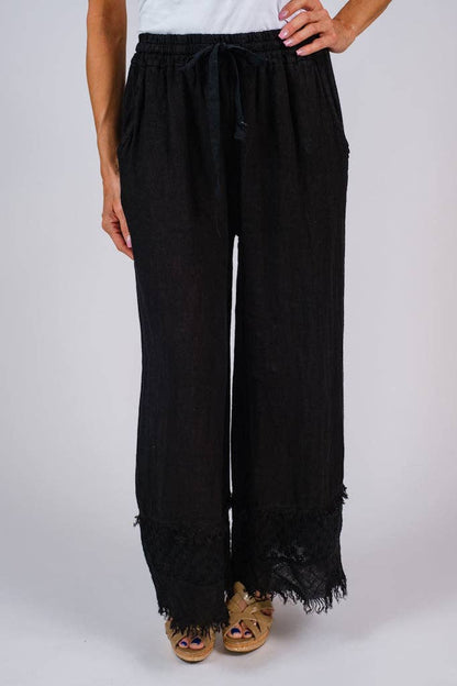 TINA Stephens Arti Linen Embroidered Pant