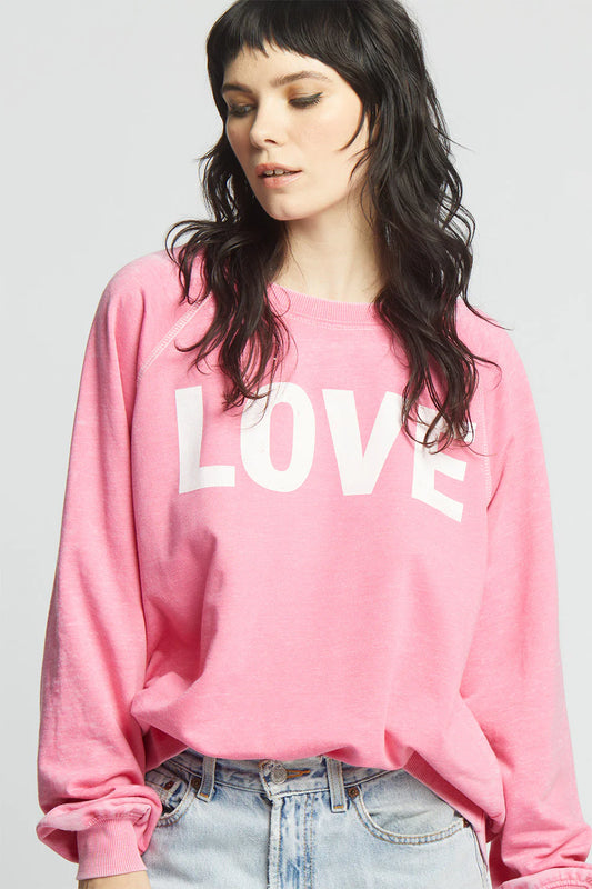 Recycled Karma Love Oversized Sweatshirt Pink