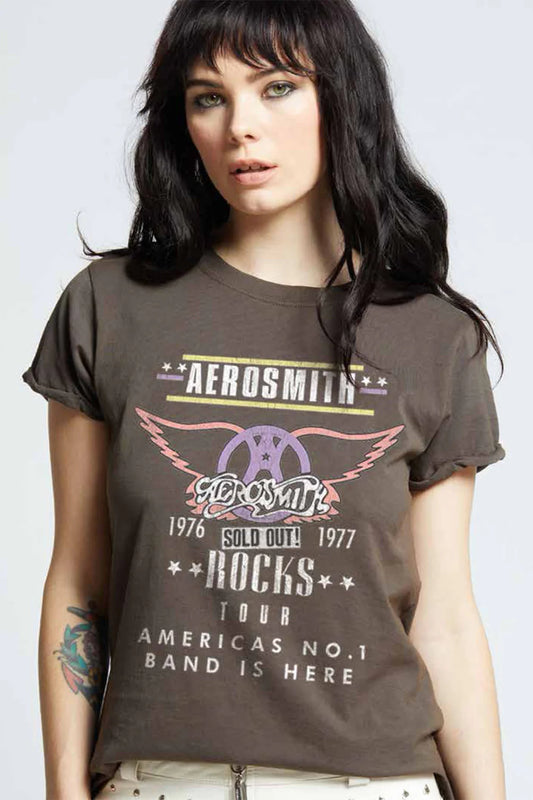 Recycled Karma Aerosmith Rocks America Tee Shirt