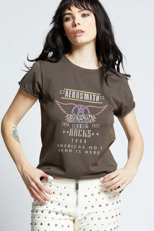 Recycled Karma Aerosmith Rocks America Tee Shirt