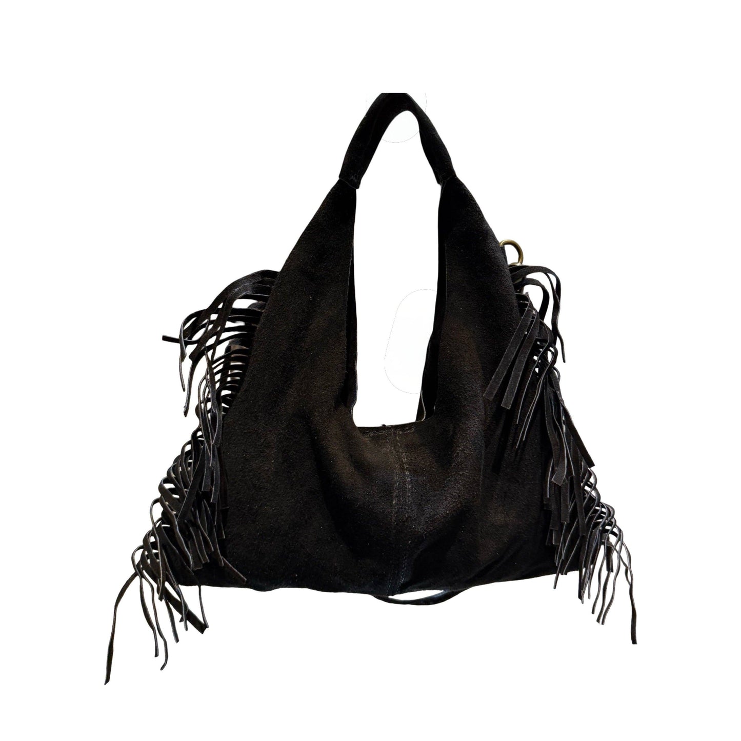 Louisa Lee Suede Leather Crossbody Bag Marco Fringe