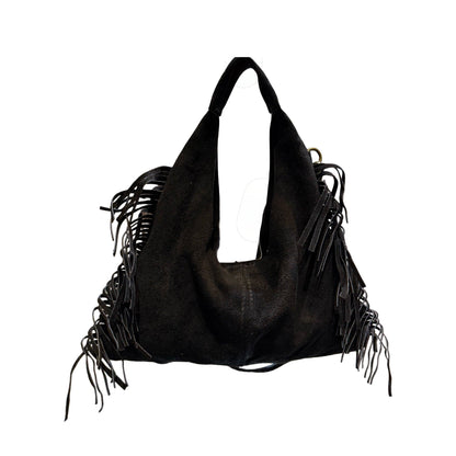 Louisa Lee Suede Leather Crossbody Bag Marco Fringe