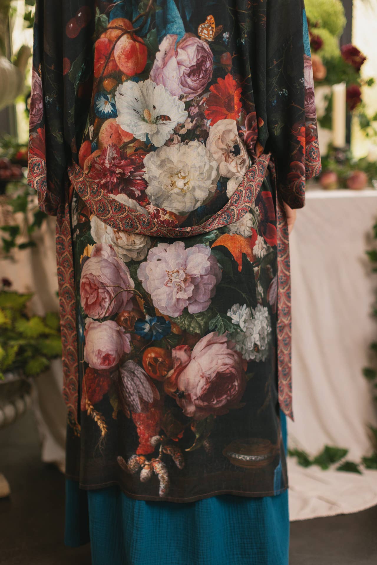 Market of Stars Flight of Fancy Opera Duster Kimono Robe Hummingbird Print