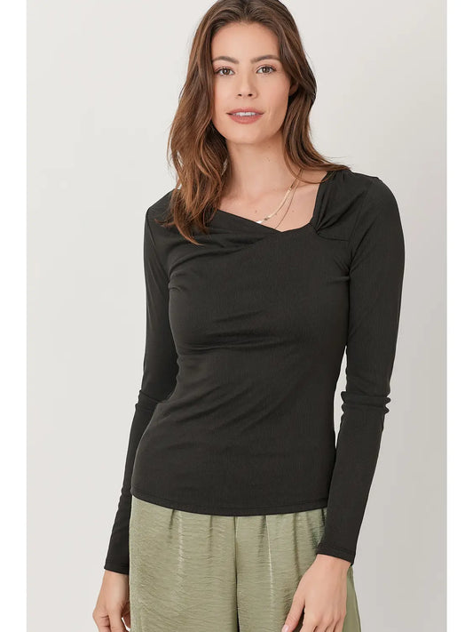 Mystree Modal Knotted Neck Top