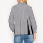 Joh Jenn Button Down Collared Striped Blouse Shirt