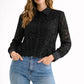 Joh Catherine Button Down Collared Lace Blouse Shirt
