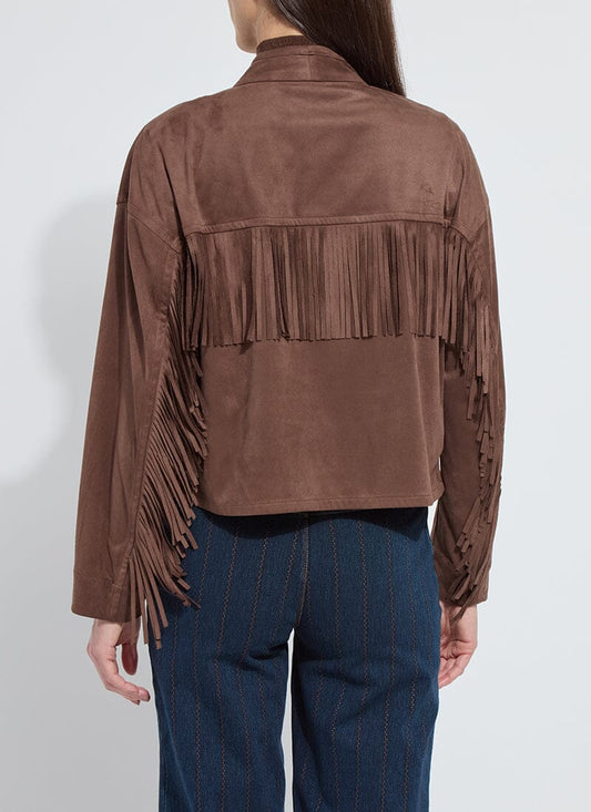 Lyssè Candence Fringe Vegan Suede Jacket
