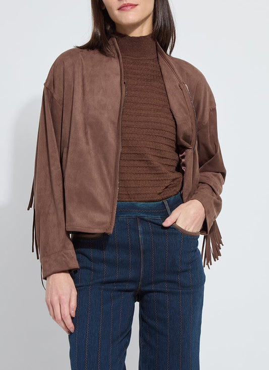 Lyssè Candence Fringe Vegan Suede Jacket