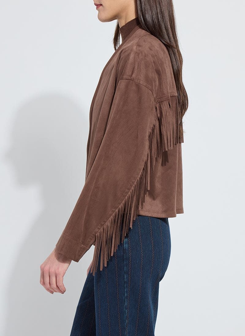 Lyssè Candence Fringe Vegan Suede Jacket