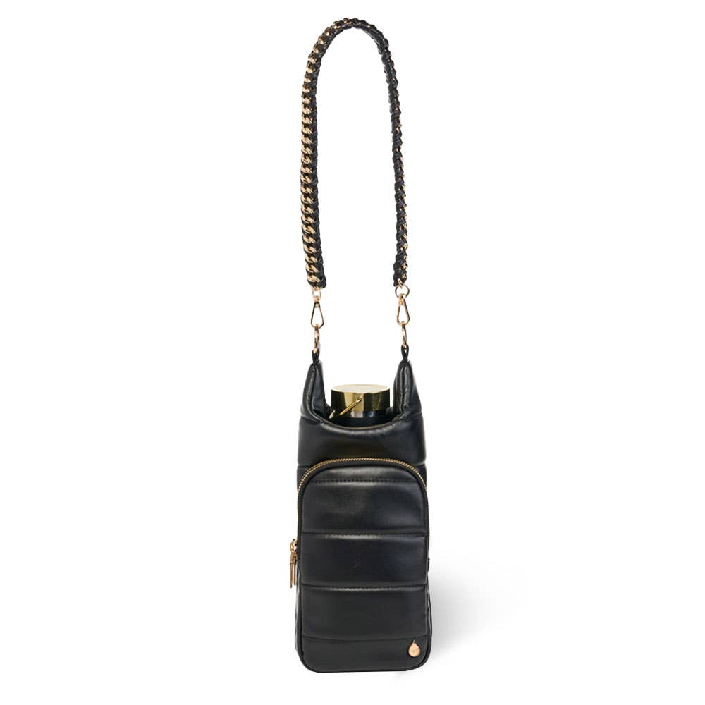 WanderFull Black Vegan Leather HydroBag® with Strap Bundle