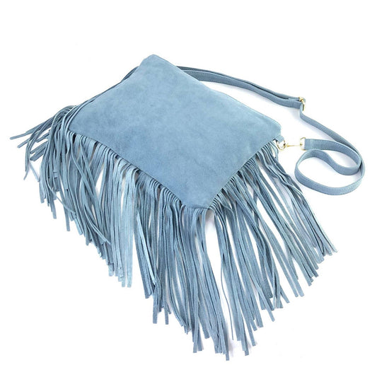 Milano Amour Mioda Maxi Suede Crossbody Bag - Made in Italy