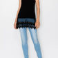 Origami Dazzle Lace Hem Tank Top